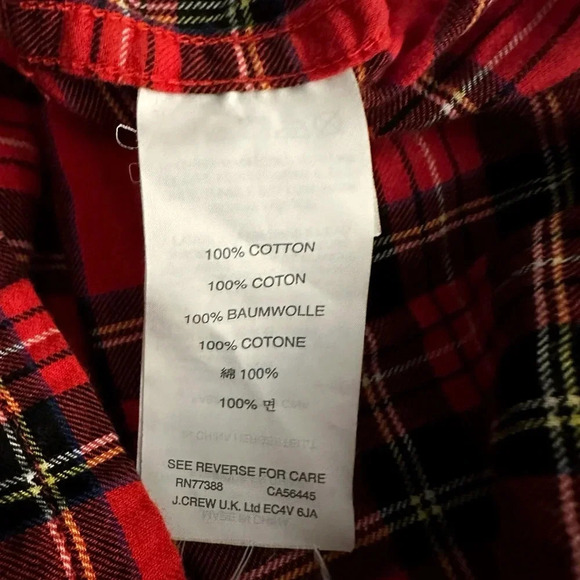 J.Crew | Women’s Pajama Set in Plaid Cotton Flannel (S) ♥️ - Picture 7 of 8